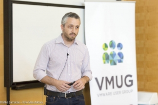 Prezentáló előadó a VMUG konferencián